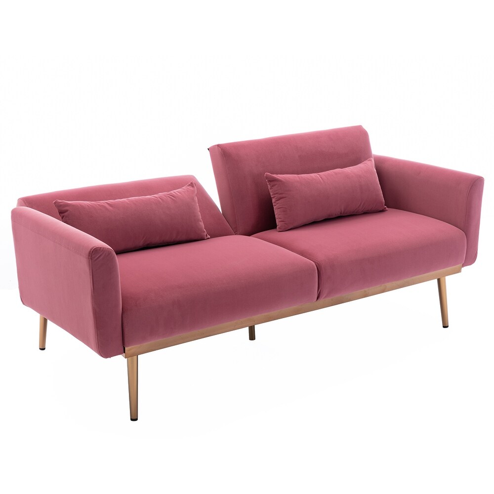 SOFA   Velvet Sofa   Accent sofa .Loveseat Sofa with Metal Feet