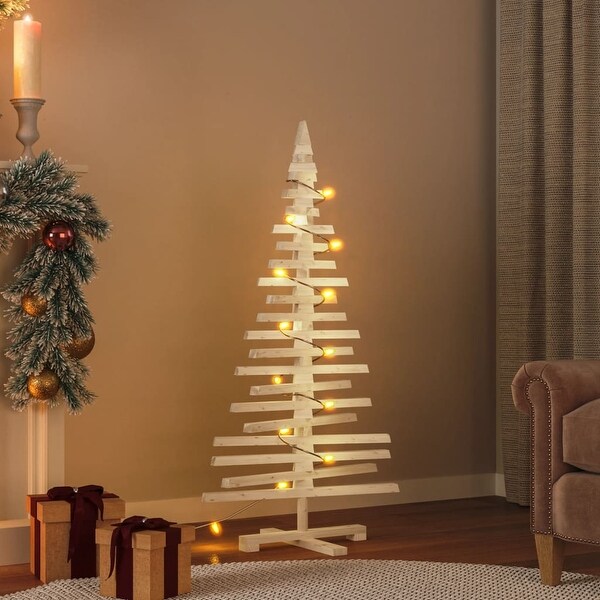 vidaXL Wooden Christmas Tree for Decoration 47.2 Solid Wood Pine