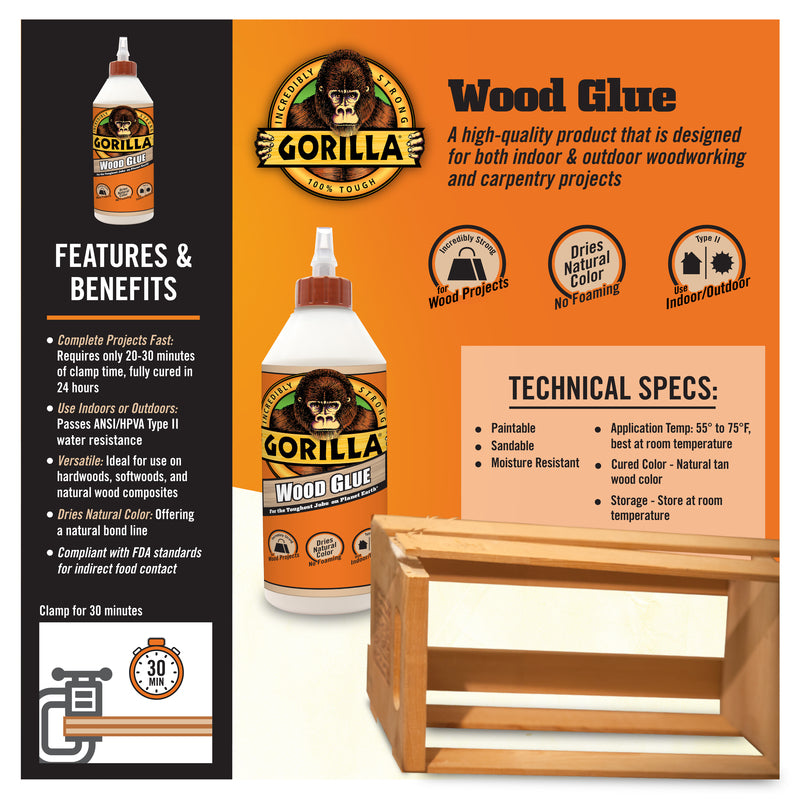 GORILLA WOOD GLUE 36OZ