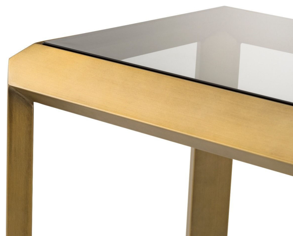 Slim Brass Console Table  Eichholtz Callum   Contemporary   Console Tables   by Oroa   Distinctive Furniture  Houzz