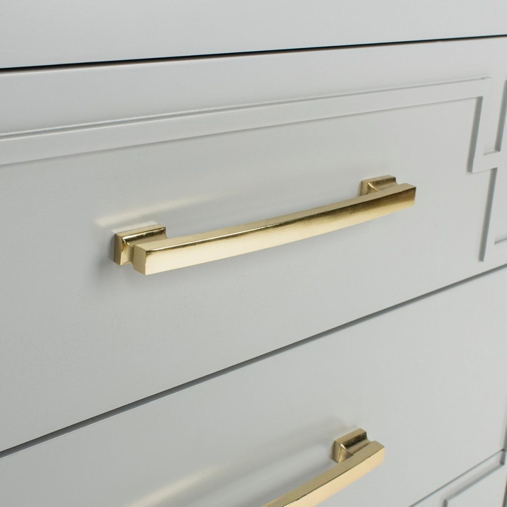 Dana 3 Drawer Chest Gray/Gold   Transitional   Accent Chests And Cabinets   by V.S.D Furniture  Houzz