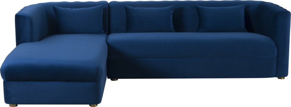 Callie Velvet Sectional   Contemporary   Sectional Sofas   by HedgeApple  Houzz