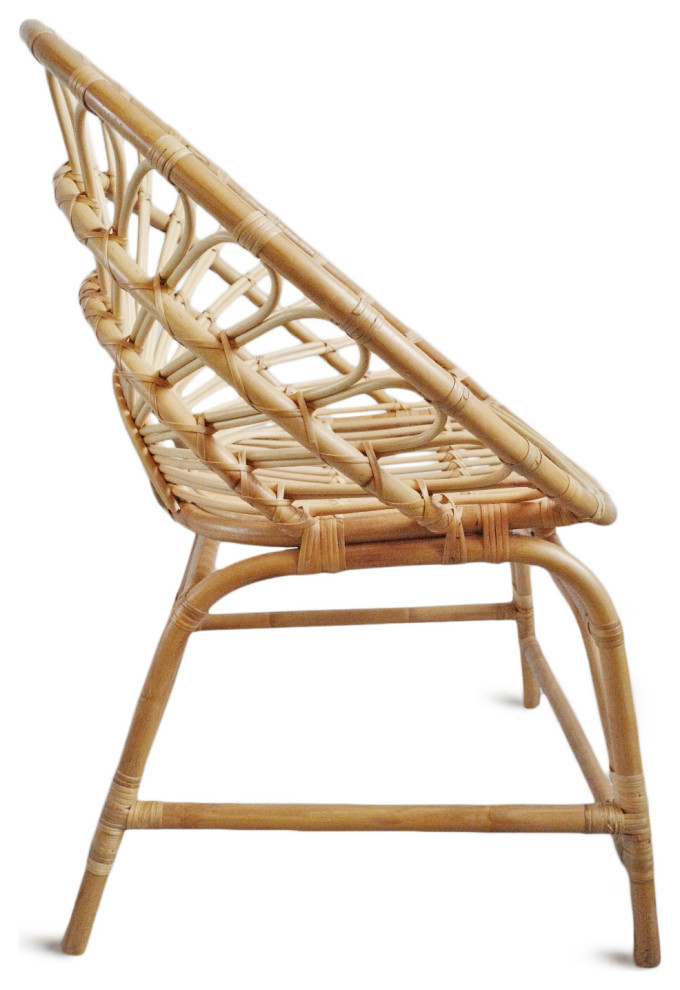 Natural Bamboo Flower Ring Chair   Tropical   Armchairs And Accent Chairs   by Design Mix Furniture  Houzz