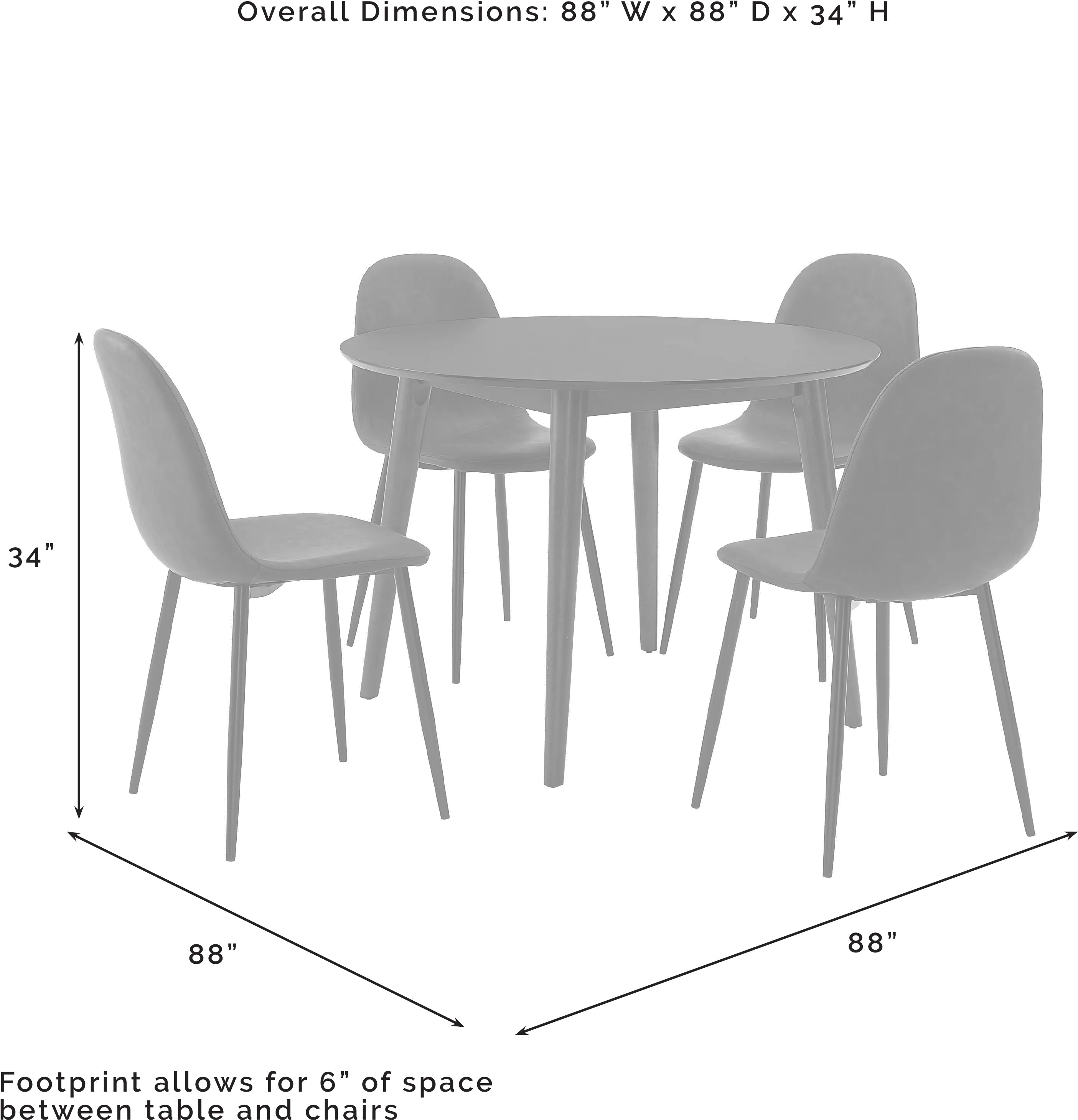 Landon Brown 5 Piece Dining Room Set