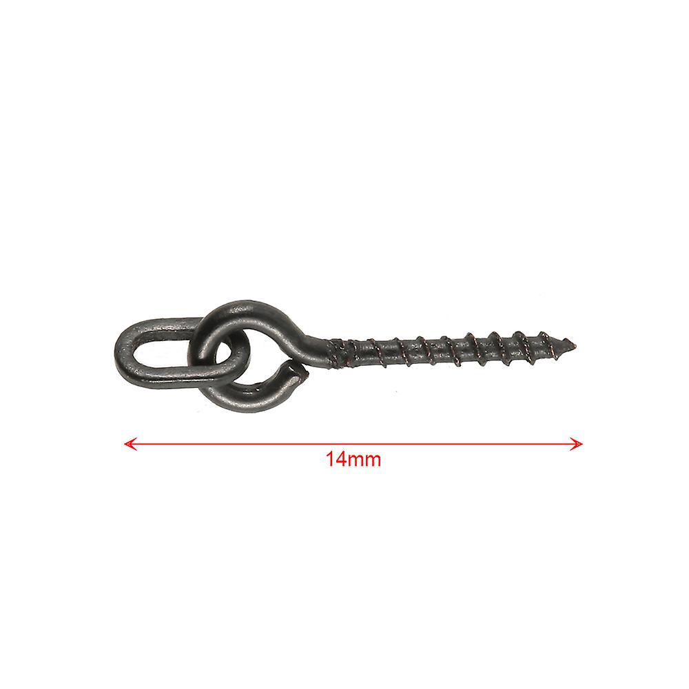 100pcs 14mm Boilies Bait Screws With Oval Link Loops Swivel Carp Fishing Terminal Rig Pop Ups Tackle No.226979