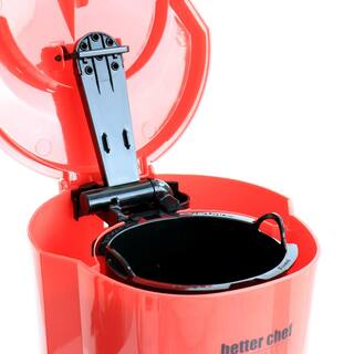 Better Chef 4-Cup Compact Drip Coffee Maker with Removable Filter Basket in Red 985117942M