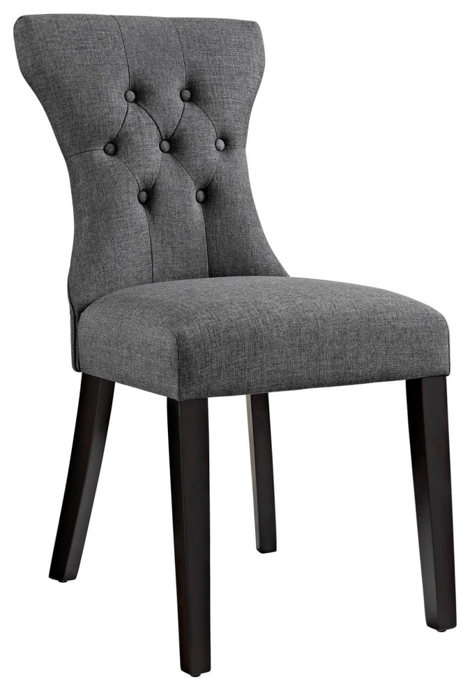 Modern Contemporary Dining Side Chair  Beige Fabric   Transitional   Dining Chairs   by House Bound  Houzz