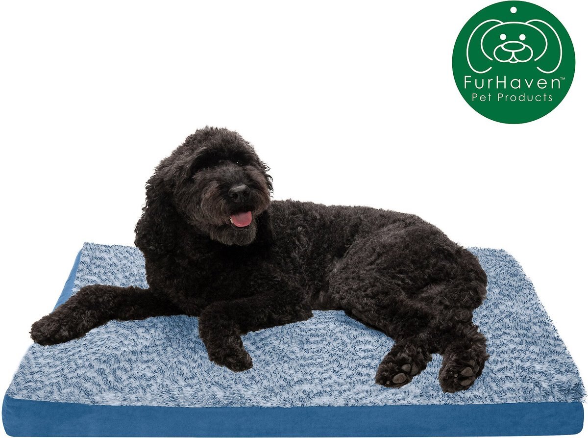 FurHaven Faux Fur and Suede Deluxe Cooling Gel Dog and Cat Mattress