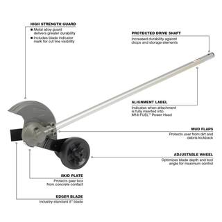 MW M18 FUEL QUIK-LOK 10 in. Pole Saw Attachment and 8 in. Edger Attachment (Tool-Only) 49-16-2720-49-16-2718