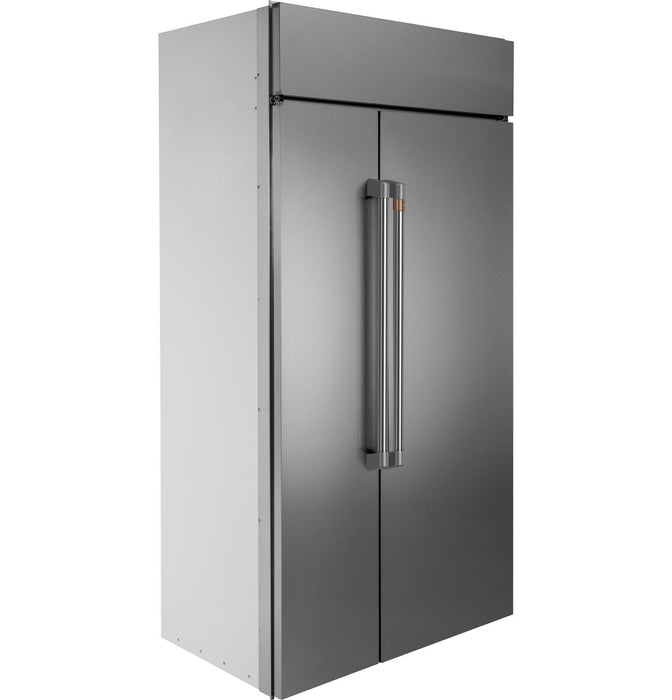 GE Cafe CSB48WP2NS1 48quot BuiltIn SidebySide Refrigerator in Stainles