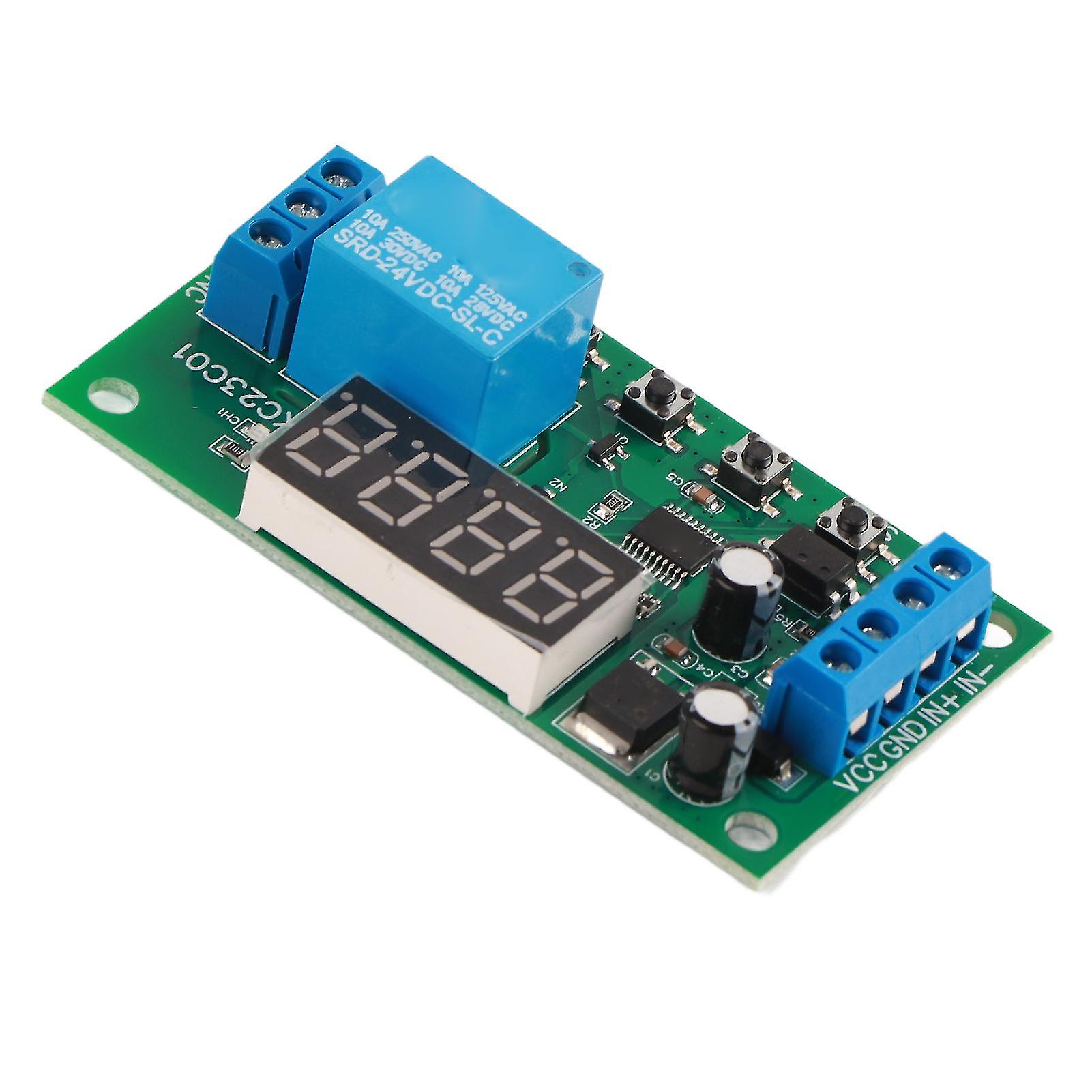 Multifunctional Pulse Counter Relay Board 0.1S to 9999999.9s 0.01s Accuracy 1 Channel Relay Module 24V