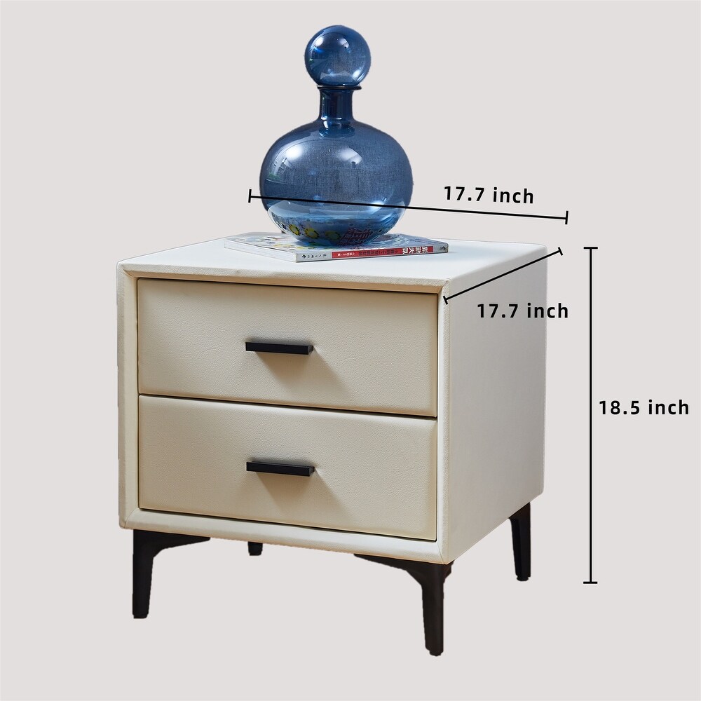 Modern Nightstand with 2 Drawers