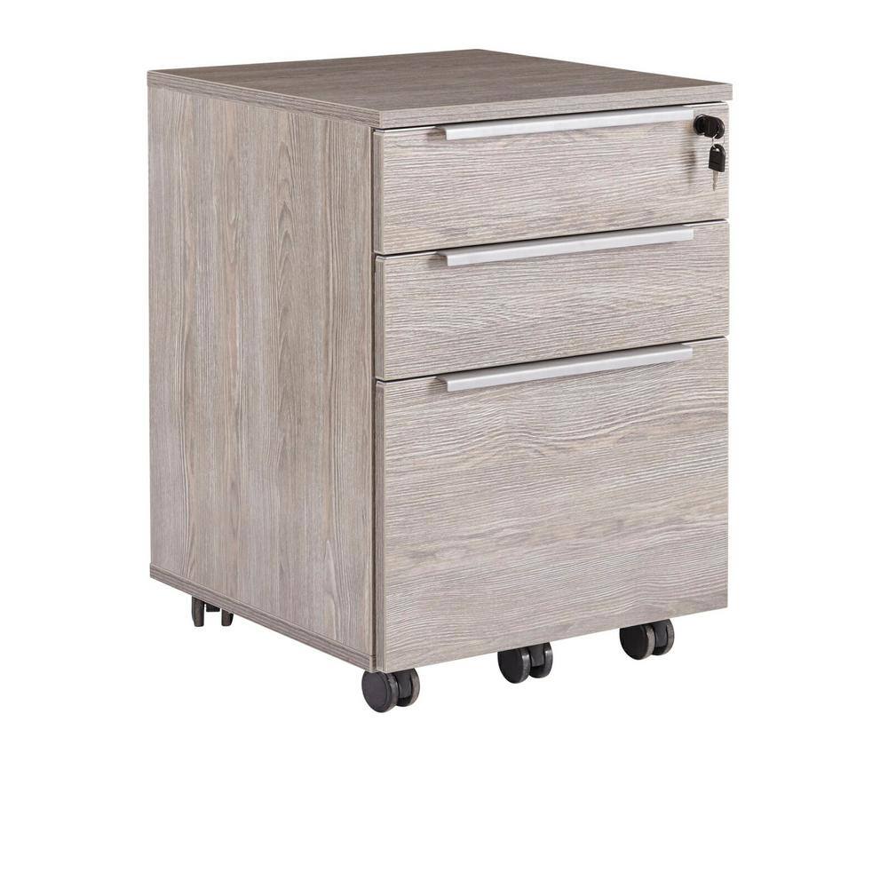 Nyhus Oslo 3-Drawer Grey Mobile Vertical Filing Cabinet HD-44334000126