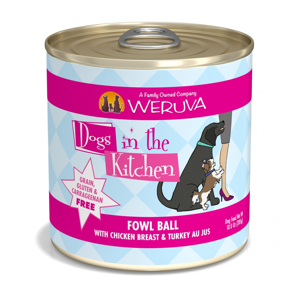 Weruva Dogs in the Kitchen Fowl Ball Grain Free Chicken and Turkey Can