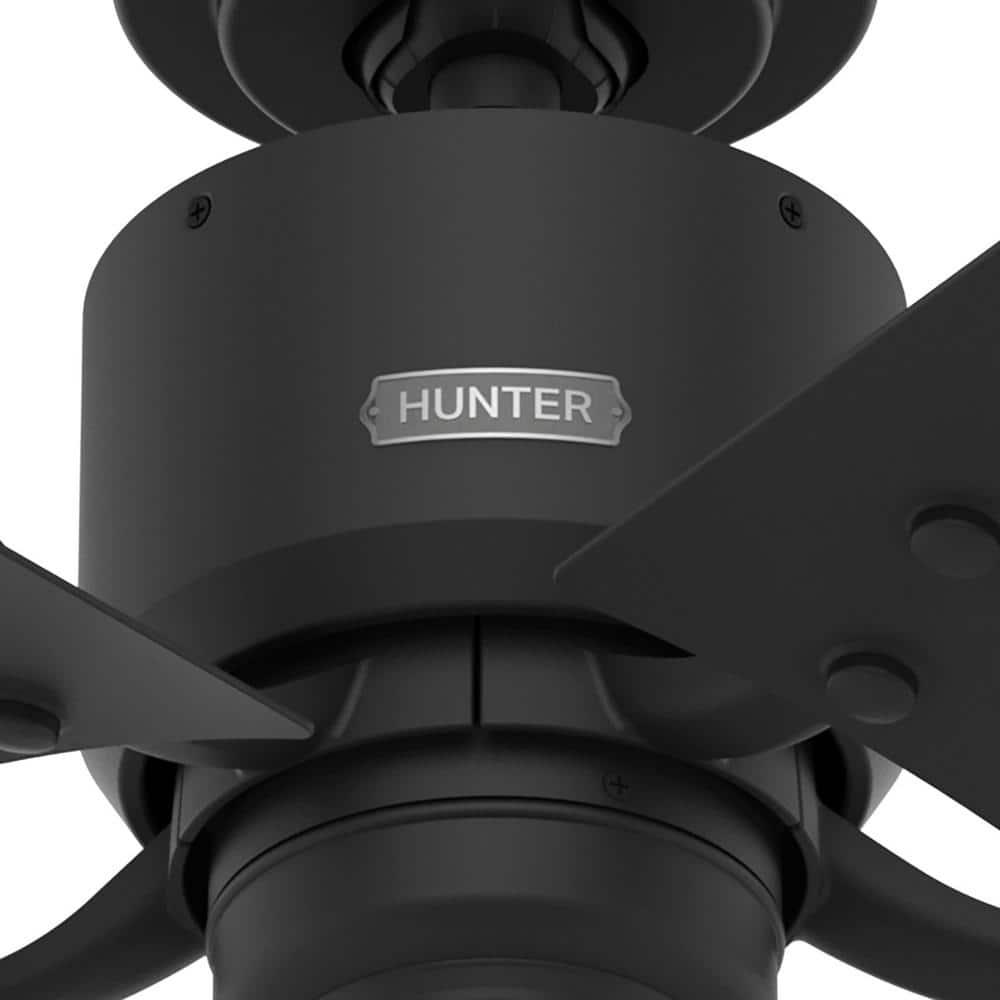 Hunter Windbound 52 in IndoorOutdoor Matte Black Ceiling Fan