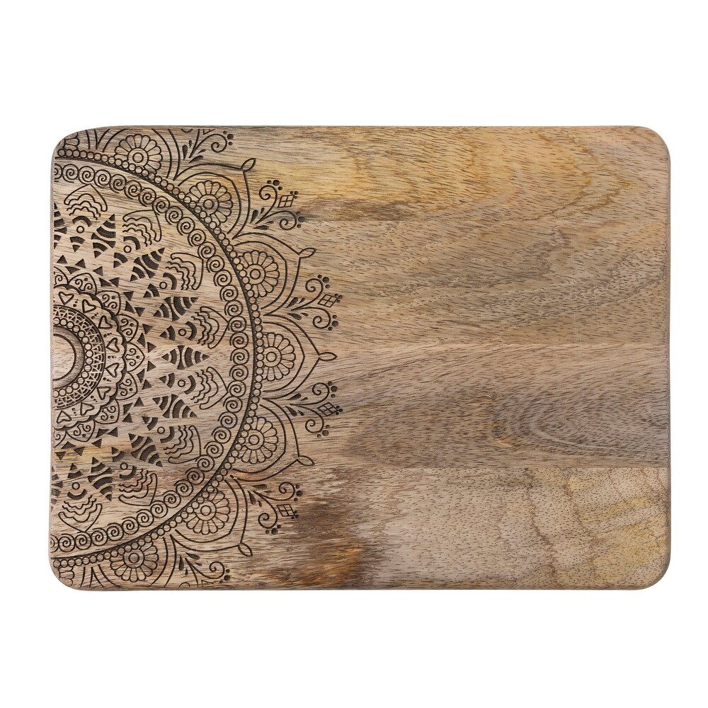 Wood Cutting or Charcuterie Board with Laser cut Design   11.5\