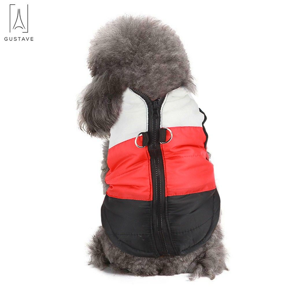 Gustave Pet Cat Dog Vest Coat Winter Warm Windproof Waterproof Cozy Dog Warm Costume Jackets for Small Medium Large Dog 