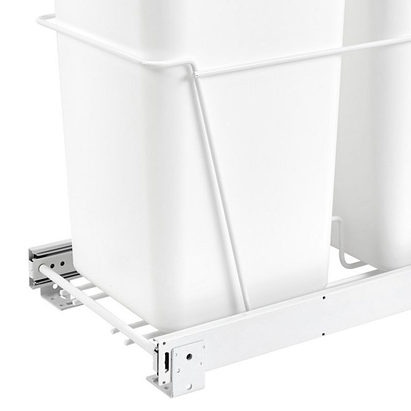 Rev-A-Shelf Double Pull Out Kitchen Cabinet 27 Quart Trash Can， RV-15PB-2