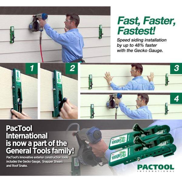 PacTool Gecko Gauge Siding Gauges for 38 in. LP Siding (1-Set per Package) SA90338