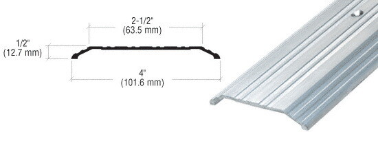 CRL TH014A36 Aluminum 4 x 1/2 Saddle Threshold  ...