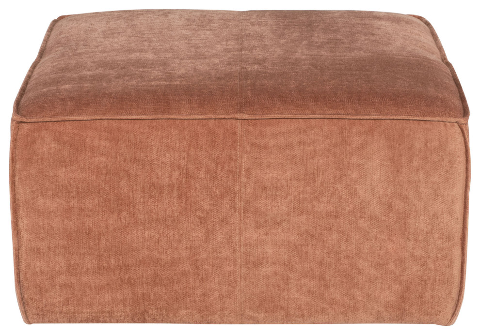 Santina Nectarine Fabric Sofa Ottoman   Contemporary   Footstools And Ottomans   by Beyond Design  ampMore  Houzz