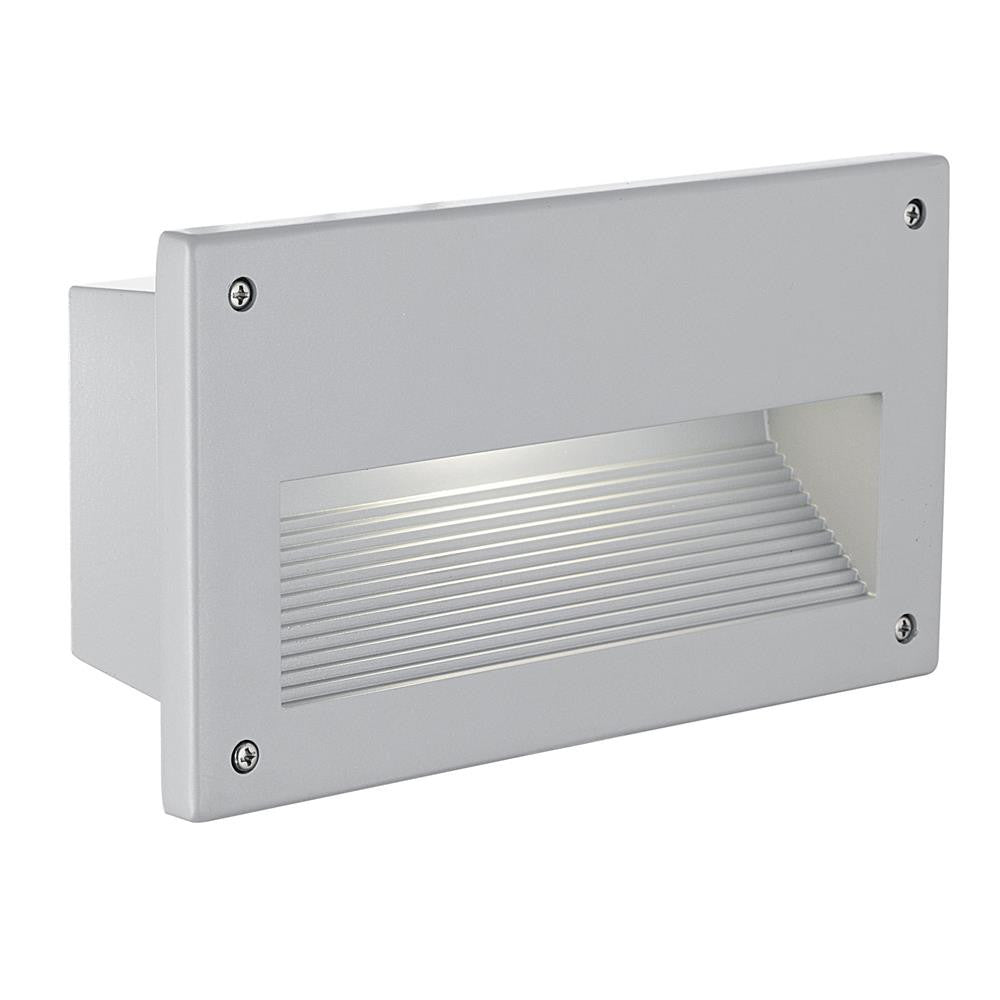 Eglo 88575 Zimba Aluminium & Silver Square Recessed Outdoor Wall Light