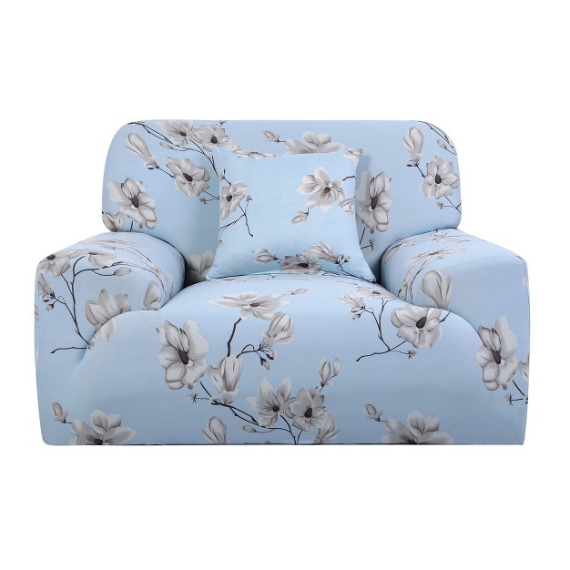 Piccocasa Armchair Contemporary Floral Stretch Sofa Cover 1 Pc