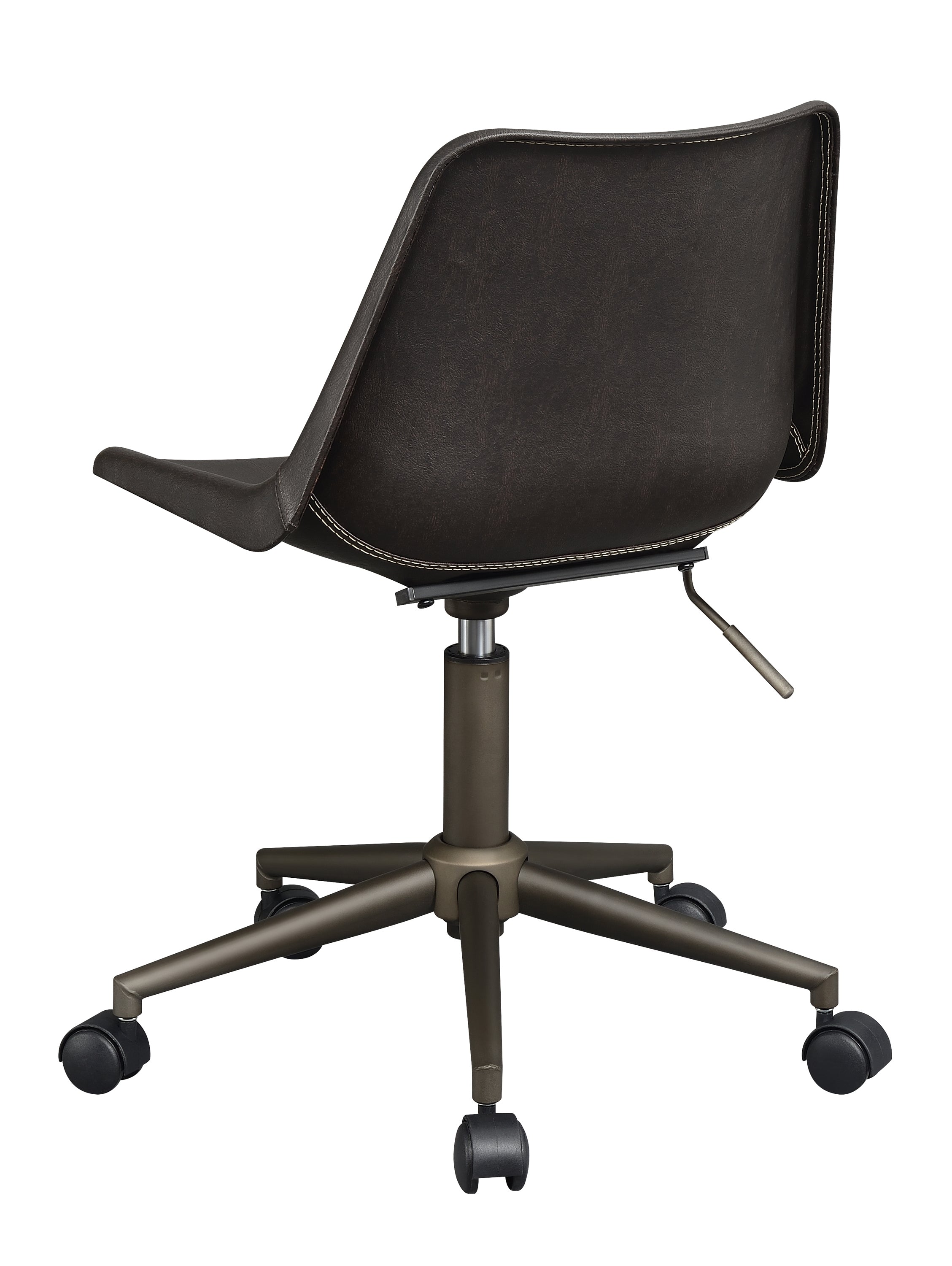 Carnell Adjustable Height Office Chair With Casters Brown And Rustic Taupe-803378