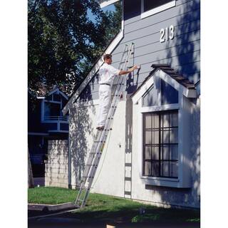 Werner 28 ft. Aluminum D-Rung Extension Ladder with 225 lb. Load Capacity Type II Duty Rating D1228-2