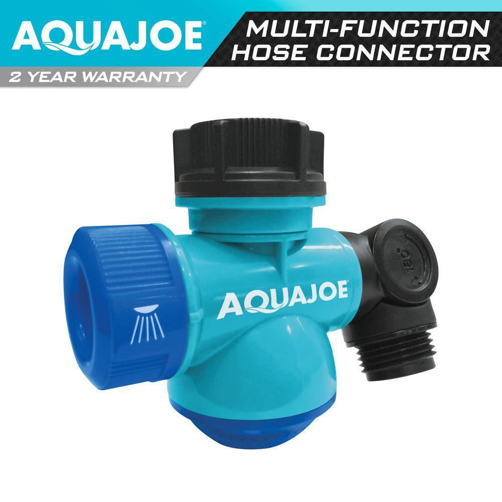 AQUA JOE Multi-Function Outdoor Faucet and Garden Hose Tap Connector SJI-MFGA1