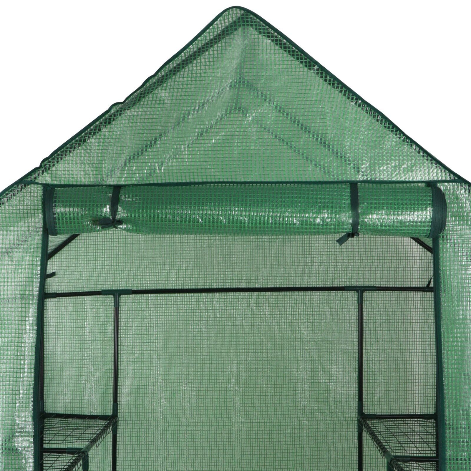 Get Growing with our Portable 3-Tier Mini Walk-In Greenhouse - 8 Shelves and Perfect for Outdoor Planting