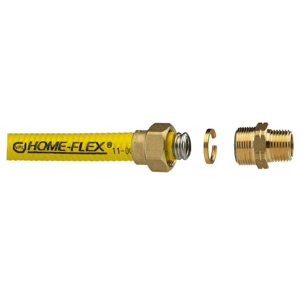 HOME-FLEX 12 in. CSST x 12 in. MIPT Brass Male Adapter 11-436-005