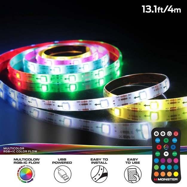 Monster 13ft Rainbow Flow Led Light Strip