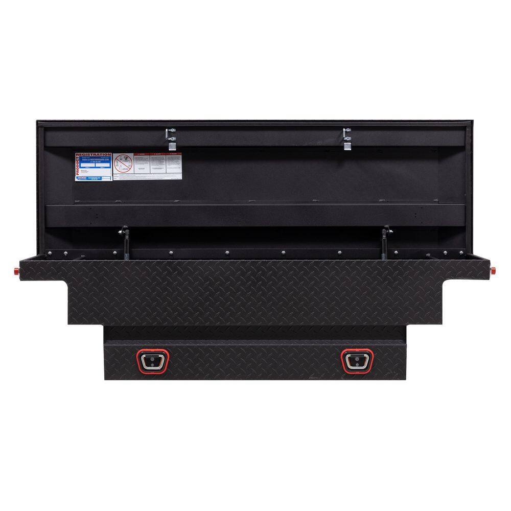 Weather Guard 62.5 in. Matte Black Aluminum Compact Low Profile Crossover Truck Tool Box 131-52-03