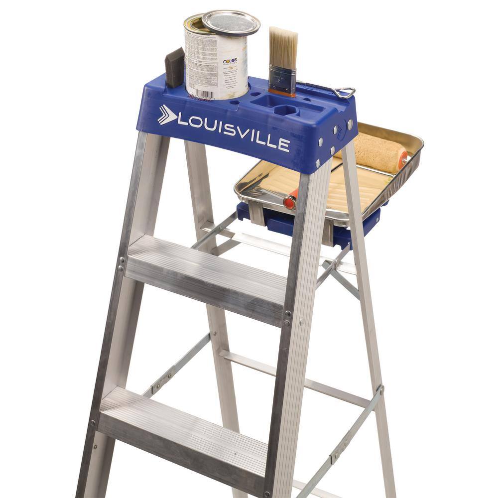 Louisville Ladder 10 ft. Aluminum Step Ladder with 250 lbs. Load Capacity Type I Duty Rating AS2110