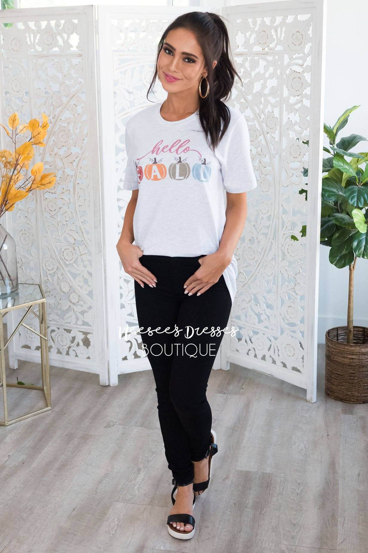 Hello Fall Modest Tee