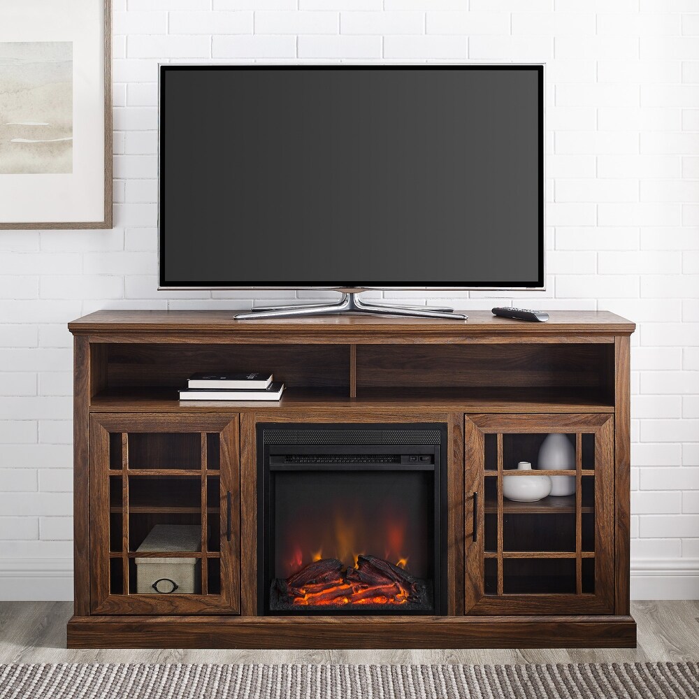 Middlebrook 58 inch Glass Door Fireplace TV Stand