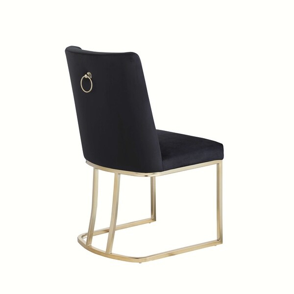 Velvet Upolstered Side Dining Chairs(Set of 2)