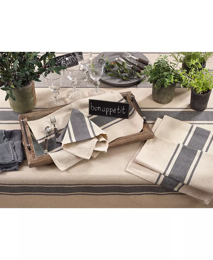 Saro Lifestyle Banded Design Table Runner