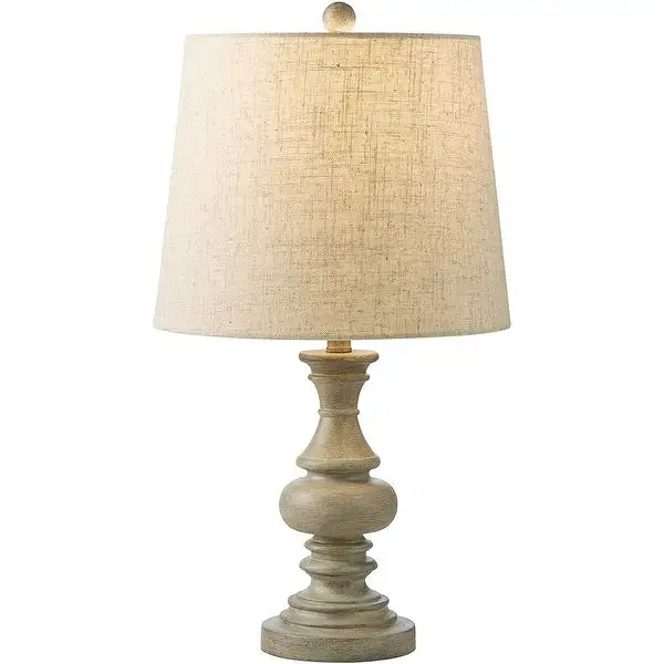 Adesso Distressed Gray Vintage Farmhouse Table Lamp