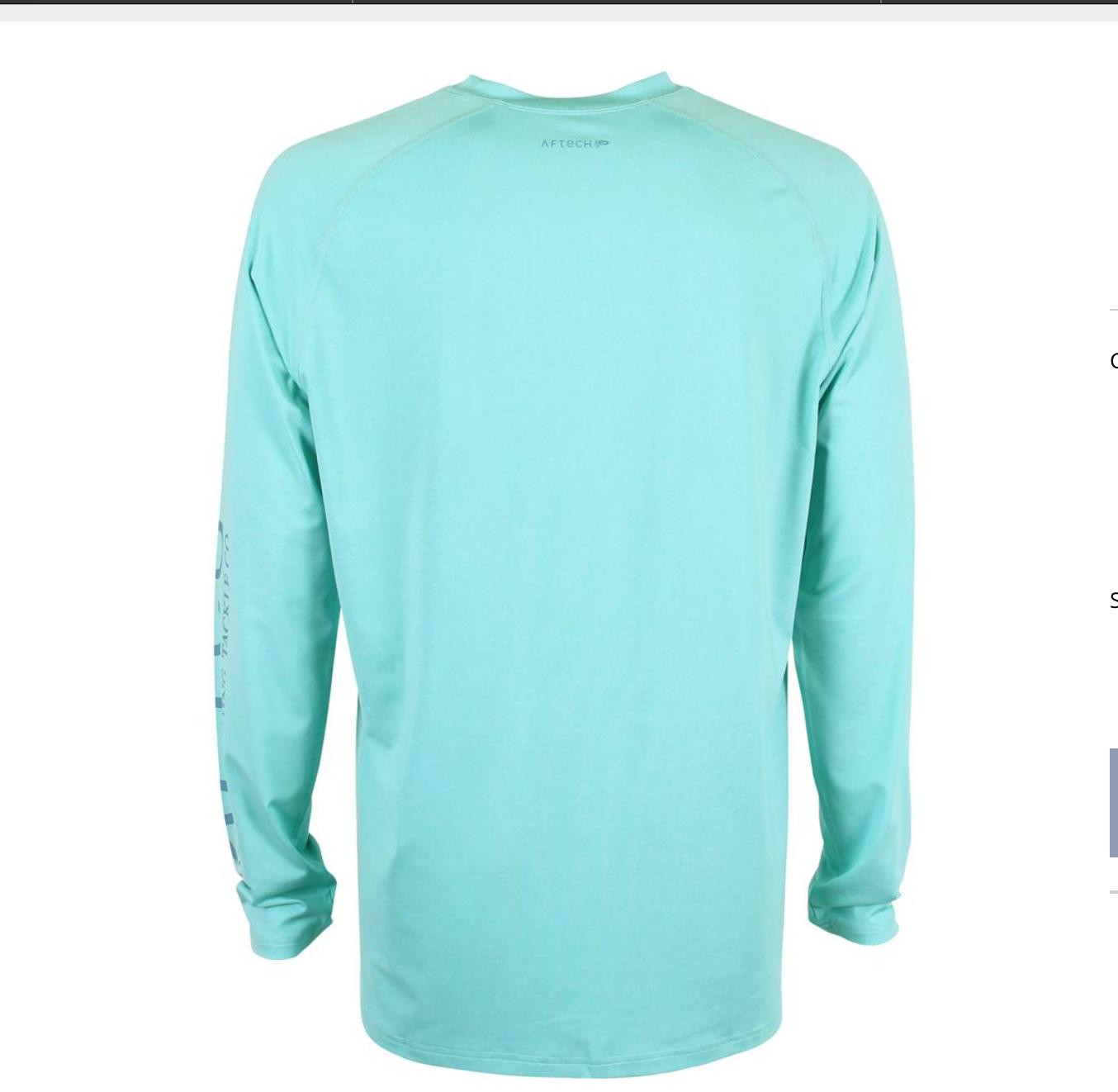 Aftco Samurai LS Sun Protection Shirt - Bahama Heather