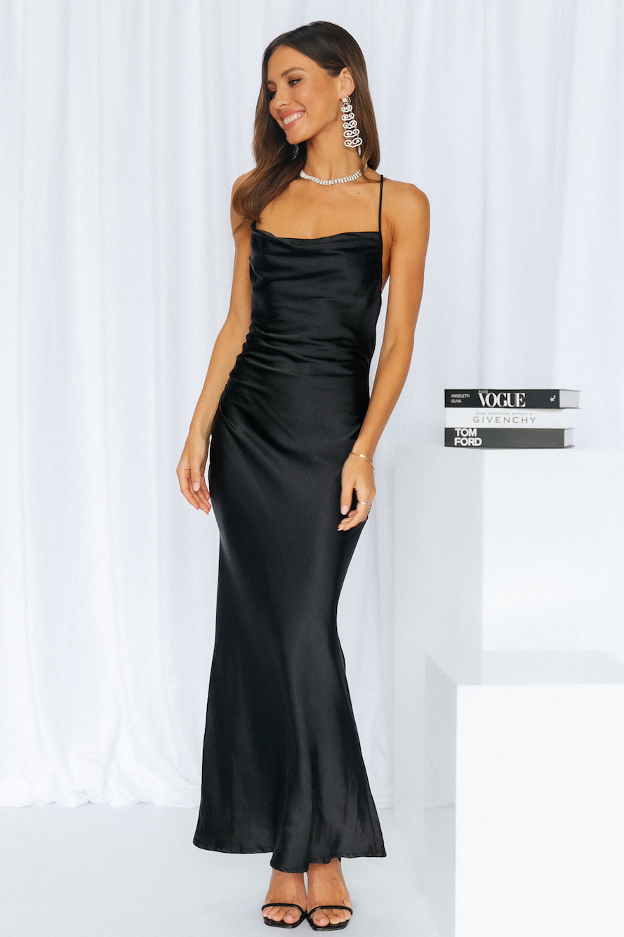 Kissin All Night Maxi Dress Black