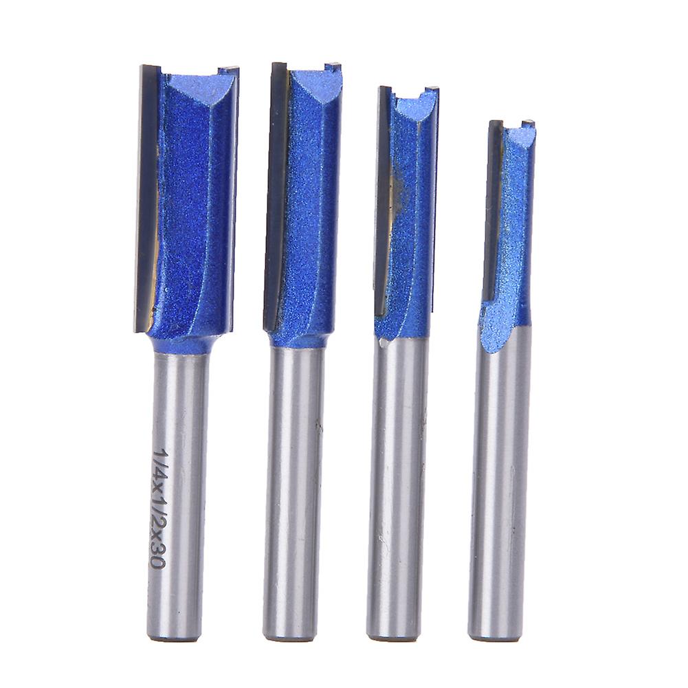 4 Pcs Trim Router Bits Professional Woodworking Slotting 2 Flute Trimming Router Bit Set