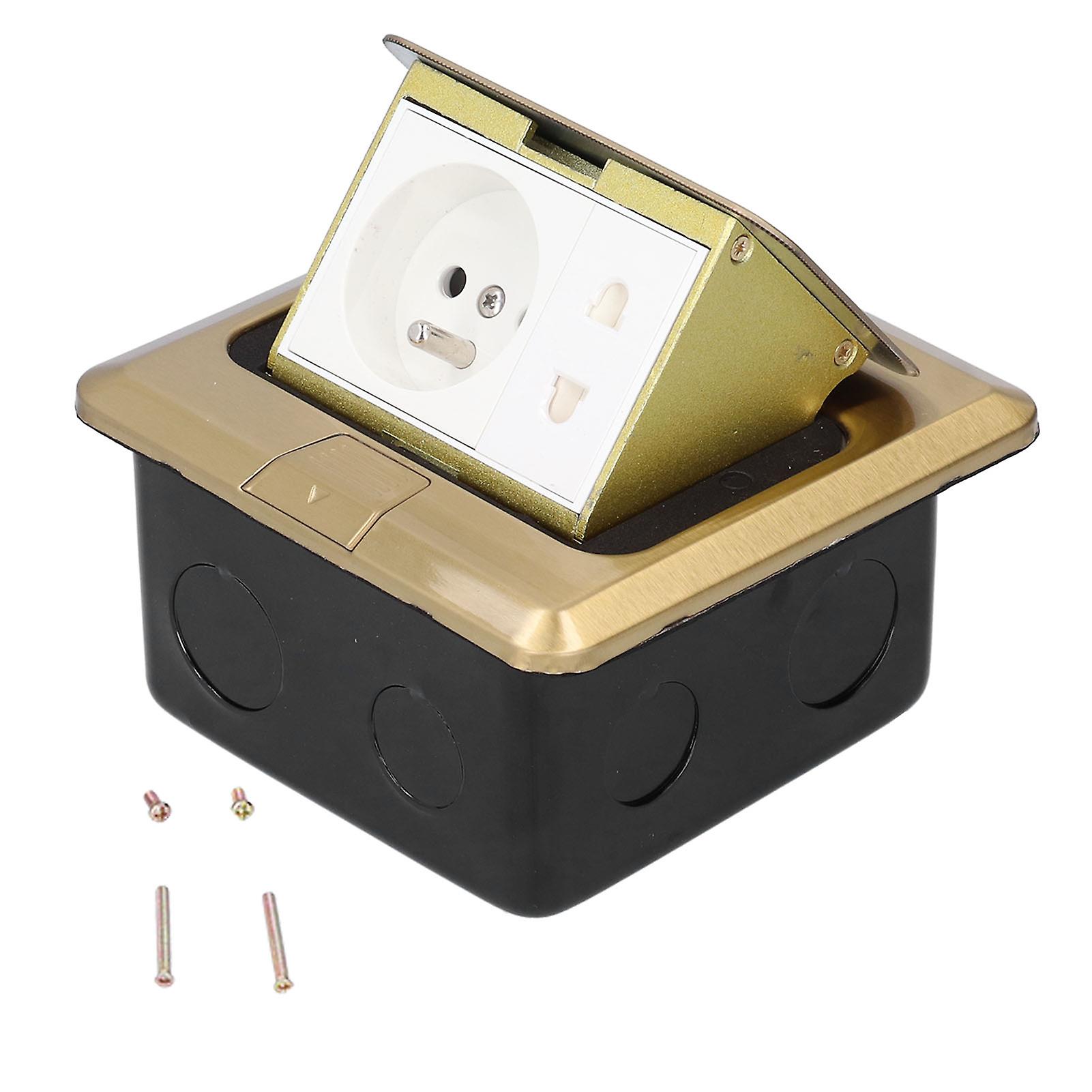 Floor Socket Embedded Power Outlet Charging Industrial Supplies Fr Standard Ac250v Gold