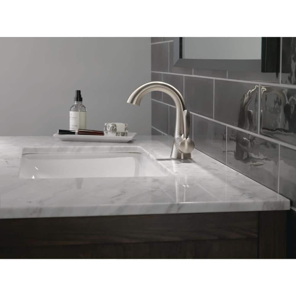 Delta Esato 4 in Centerset Single Handle Bathroom Faucet in Brushed Nickel