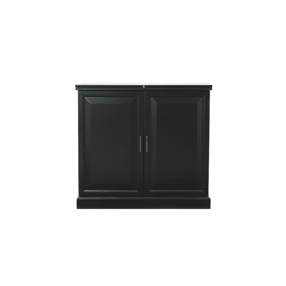 Home Decorators Collection Jamison Black Bar with Expandable Storage SK18215A