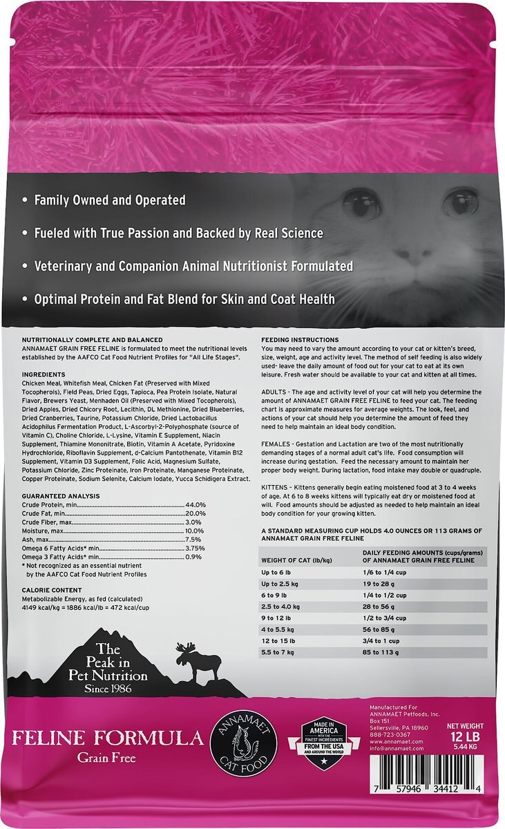 Annamaet Grain-Free Chicken and Fish Formula Dry Cat Food