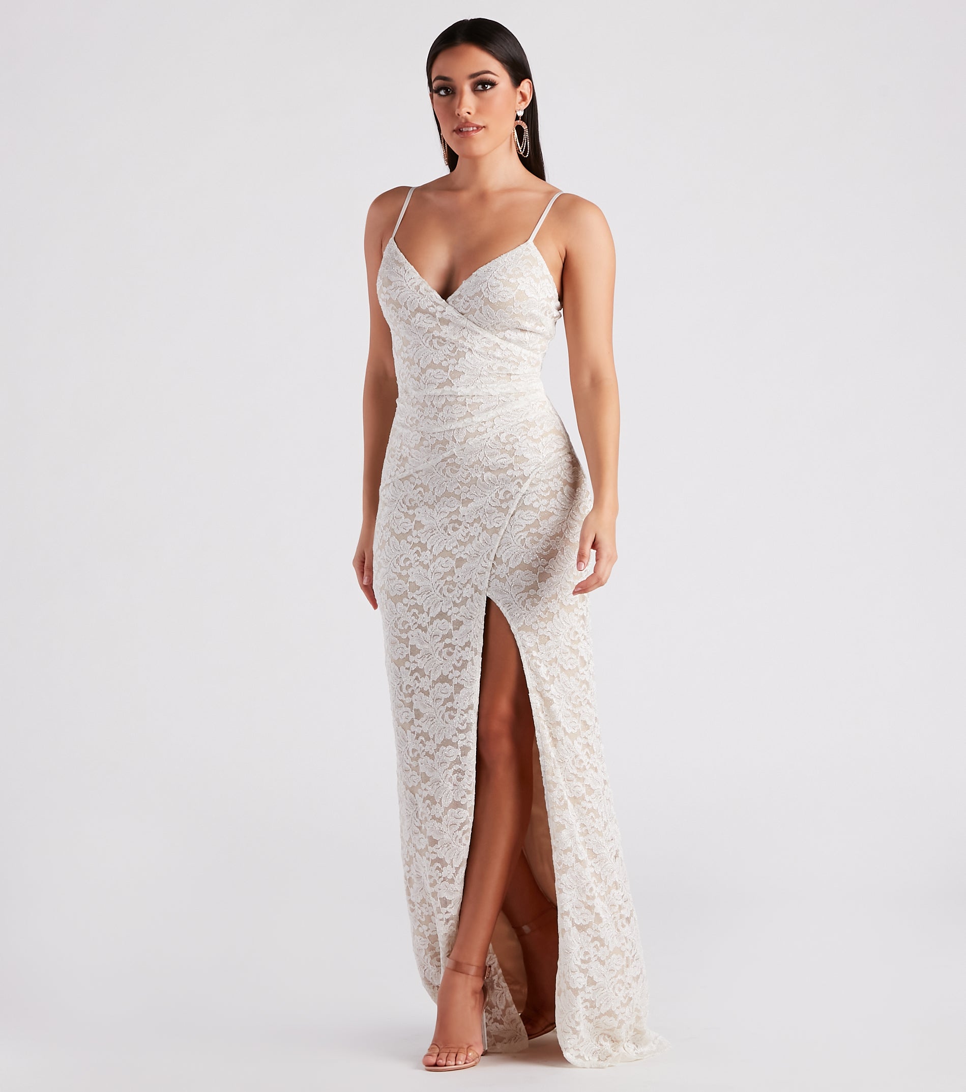 Leanne Formal Glitter Lace Dress