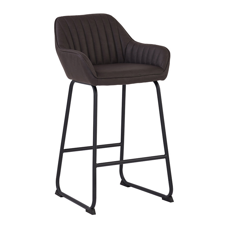 EKON Counter Stool - Brunette & Black