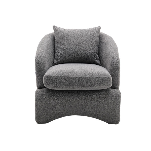 Fabric Upholstered Barrel Chair Removable Cushion for Living Room - 27